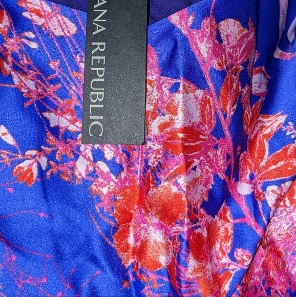 NWT Banana Republic | midi slip dress size 0 flowers leaves - Picture 5 of 5
